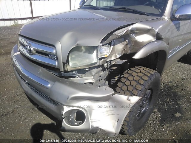 5TBBT44144S453396 - 2004 TOYOTA TUNDRA ACCESS CAB SR5 TAN photo 6