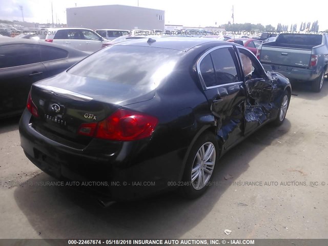 JN1CV6AR0AM456723 - 2010 INFINITI G37 BLACK photo 4