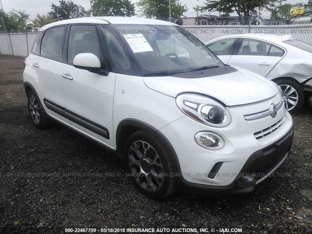 ZFBCFADH6EZ009048 - 2014 FIAT 500L TREKKING WHITE photo 1