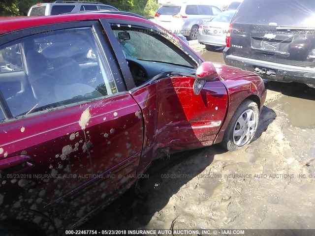 KMHDN46D94U736725 - 2004 HYUNDAI ELANTRA GLS/GT RED photo 6