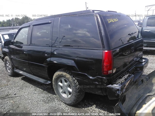 1GYEK13RXXR405492 - 1999 CADILLAC ESCALADE BLACK photo 3