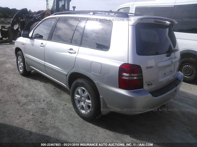 JTEHF21A720090847 - 2002 TOYOTA HIGHLANDER LIMITED SILVER photo 3