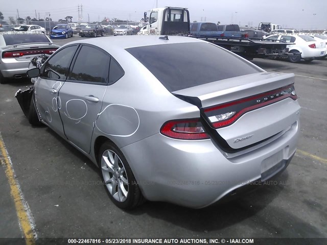 1C3CDFBA1DD209776 - 2013 DODGE DART SXT SILVER photo 3