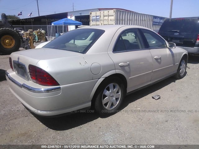 1LNHM87A52Y660118 - 2002 LINCOLN LS TAN photo 4