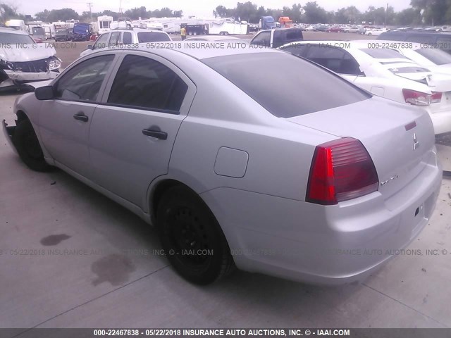 4A3AB26F27E026647 - 2007 MITSUBISHI GALANT DE SILVER photo 3