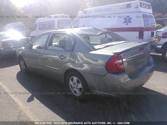 1G1ZT52865F316076 - 2005 CHEVROLET MALIBU LS 绿色 照片 3