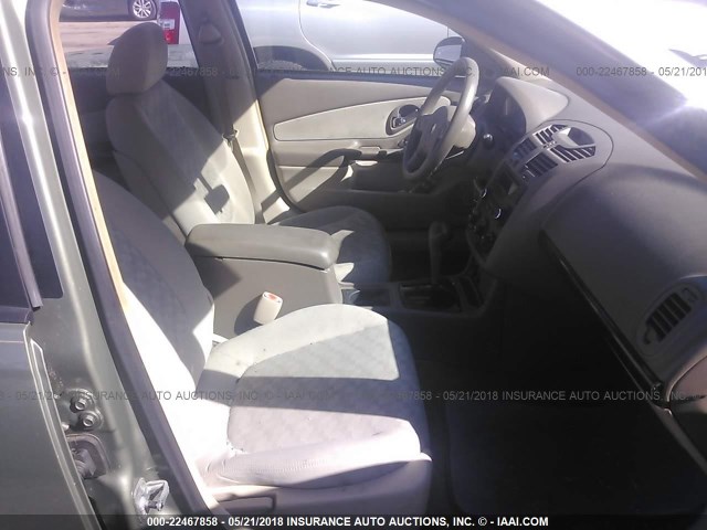 1G1ZT52865F316076 - 2005 CHEVROLET MALIBU LS 绿色 照片 5