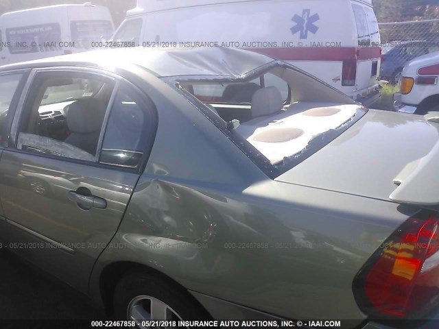 1G1ZT52865F316076 - 2005 CHEVROLET MALIBU LS 绿色 照片 6