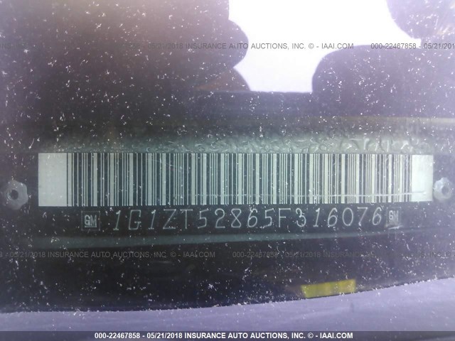 1G1ZT52865F316076 - 2005 CHEVROLET MALIBU LS 绿色 照片 9