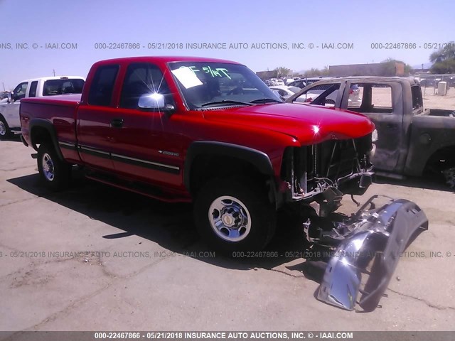 1GCHC29U31E319750 - 2001 CHEVROLET SILVERADO C2500 HEAVY DUTY RED photo 1