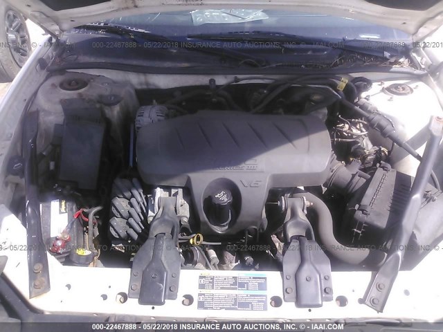 2G2WP552261264674 - 2006 PONTIAC GRAND PRIX WHITE photo 10