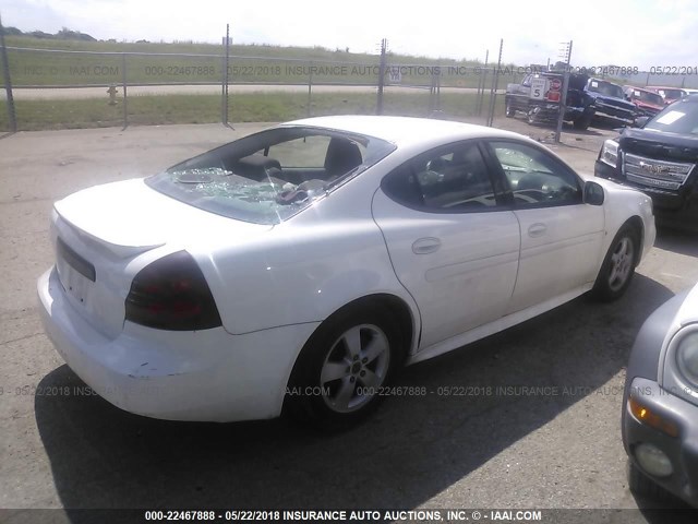 2G2WP552261264674 - 2006 PONTIAC GRAND PRIX WHITE photo 4