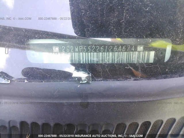 2G2WP552261264674 - 2006 PONTIAC GRAND PRIX WHITE photo 9