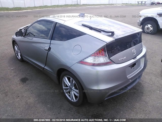 JHMZF1C63BS010183 - 2011 HONDA CR-Z EX SILVER photo 3