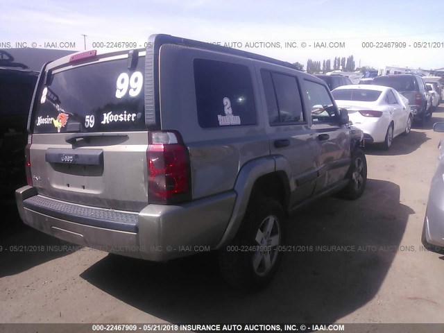 1J8HG48K46C136384 - 2006 JEEP COMMANDER TAN photo 4
