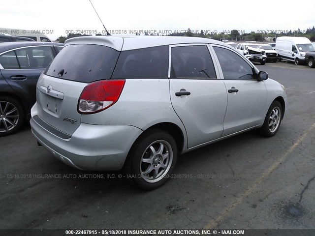 2T1KR32EX4C209007 - 2004 TOYOTA COROLLA MATRIX XR SILVER photo 4