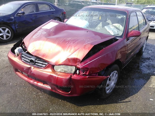 2T1BR12E42C582433 - 2002 TOYOTA COROLLA CE/LE/S RED photo 6