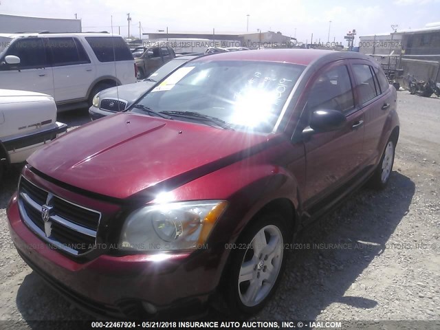 1B3HB48B18D790019 - 2008 DODGE CALIBER SXT RED photo 2