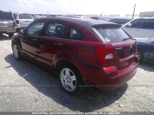 1B3HB48B18D790019 - 2008 DODGE CALIBER SXT RED photo 3