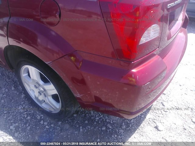 1B3HB48B18D790019 - 2008 DODGE CALIBER SXT RED photo 6