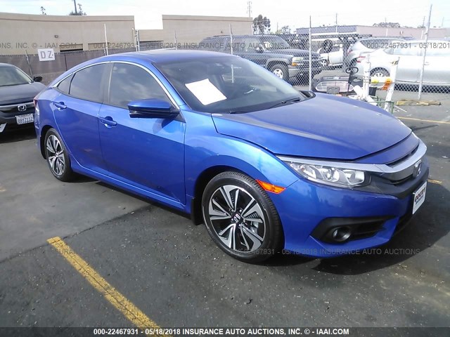 2HGFC1F77HH653526 - 2017 HONDA CIVIC EXL BLUE photo 1