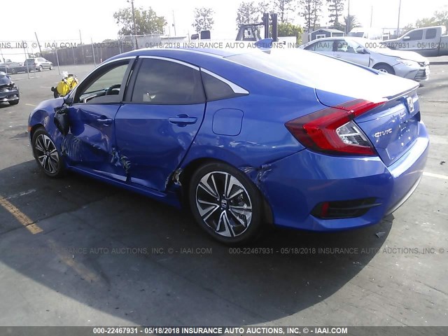 2HGFC1F77HH653526 - 2017 HONDA CIVIC EXL BLUE photo 3