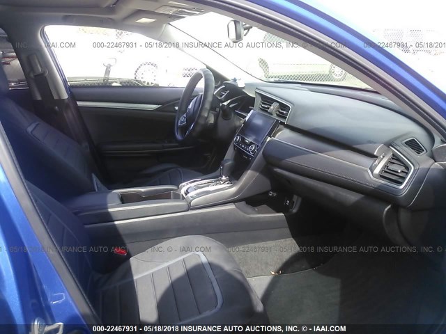2HGFC1F77HH653526 - 2017 HONDA CIVIC EXL BLUE photo 5