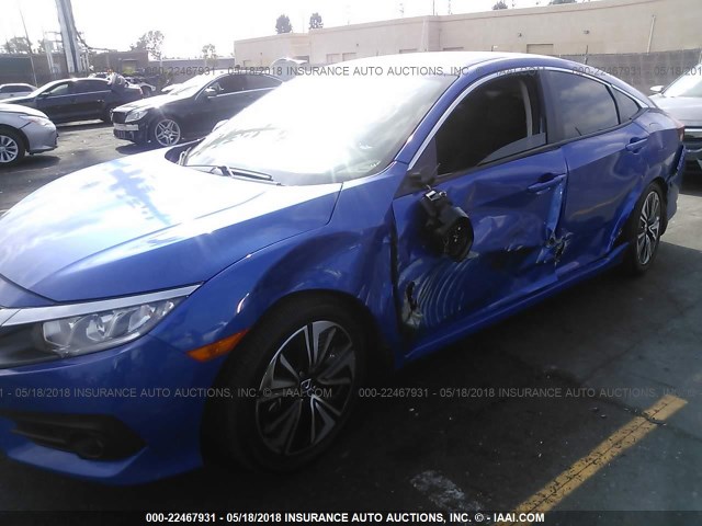 2HGFC1F77HH653526 - 2017 HONDA CIVIC EXL BLUE photo 6