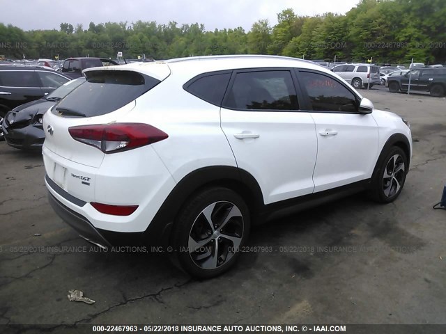 KM8J3CA27GU106022 - 2016 HYUNDAI TUCSON LIMITED/SPORT AND ECO/SE WHITE photo 4