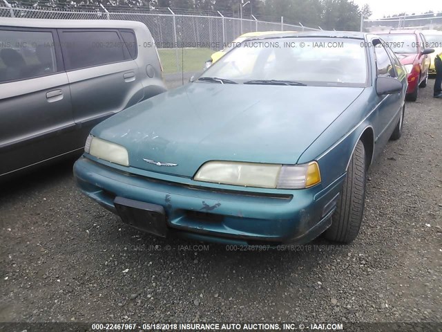 1FAPP6242NH167438 - 1992 FORD THUNDERBIRD LX TURQUOISE photo 2