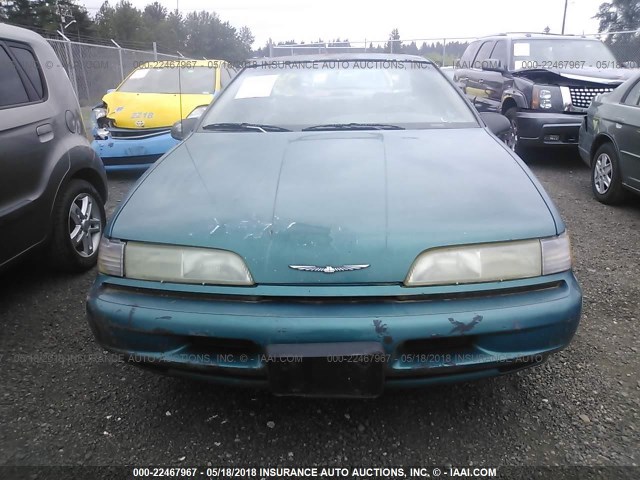 1FAPP6242NH167438 - 1992 FORD THUNDERBIRD LX TURQUOISE photo 6