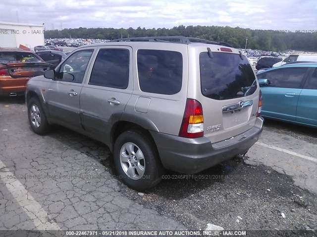 4F2CU09102KM28736 - 2002 MAZDA TRIBUTE LX/ES GOLD photo 3