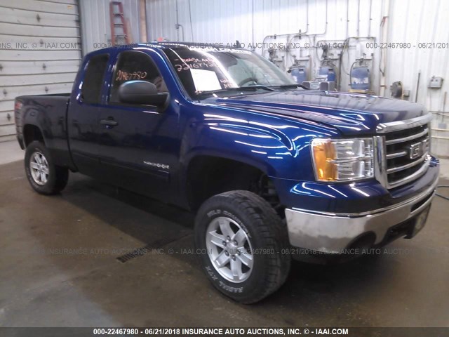 1GTR2VE75DZ133147 - 2013 GMC SIERRA K1500 SLE BLUE photo 1