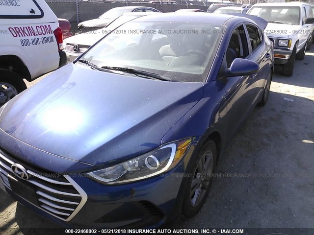 5NPD84LF3HH073038 - 2017 HYUNDAI ELANTRA SE/VALUE/LIMITED BLUE photo 2