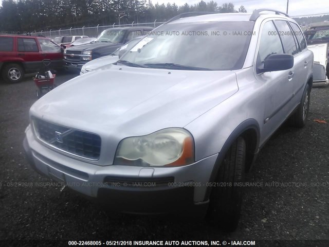 YV1CZ91H831017780 - 2003 VOLVO XC90 T6 SILVER photo 2