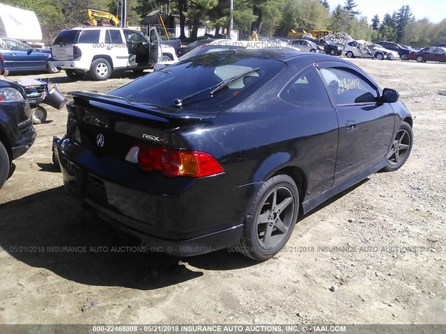 JH4DC53022C001183 - 2002 ACURA RSX TYPE-S BLACK photo 4