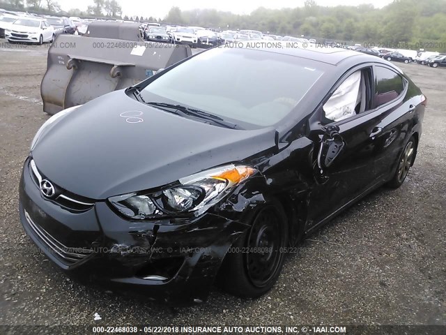 5NPDH4AE5DH196361 - 2013 HYUNDAI ELANTRA GLS/LIMITED BLACK photo 2