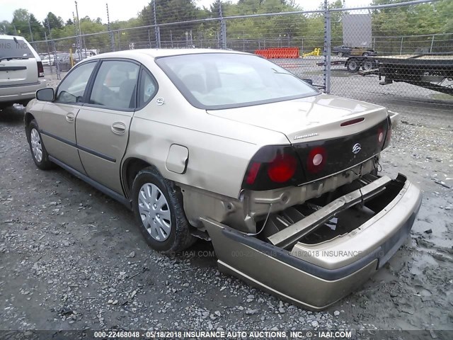 2G1WF52E649327473 - 2004 CHEVROLET IMPALA TAN photo 3