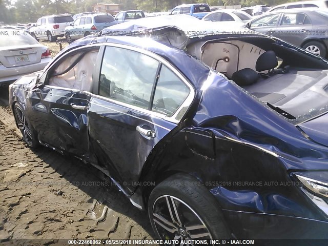 1HGCR2F55GA036161 - 2016 HONDA ACCORD SPORT BLUE photo 6