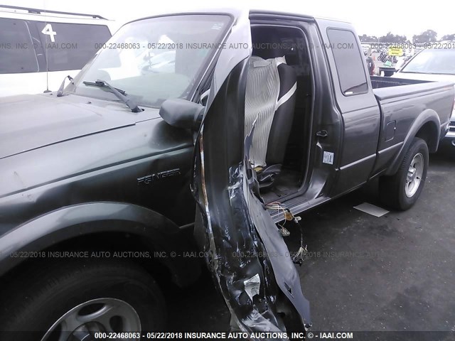 1FTYR14U04PB42129 - 2004 FORD RANGER SUPER CAB GRAY photo 6