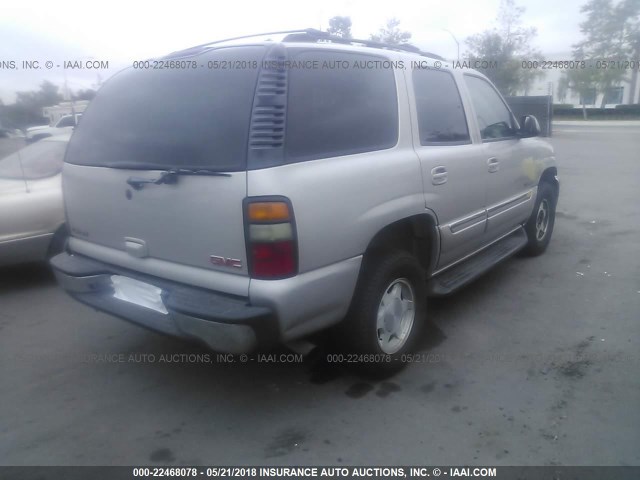 1GKEC13V34R229546 - 2004 GMC YUKON TAN photo 4