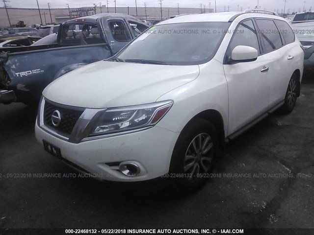 5N1AR2MN2FC696133 - 2015 NISSAN PATHFINDER S/SV/SL/PLATINUM 白色 照片 2