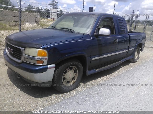 2GTEC19T2Y1315236 - 2000 GMC NEW SIERRA C1500 BLUE photo 2