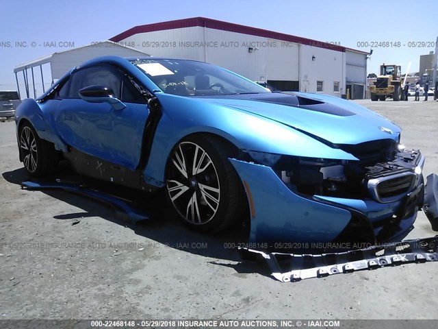 WBY2Z2C51GV674820 - 2016 BMW I8 BLUE photo 1