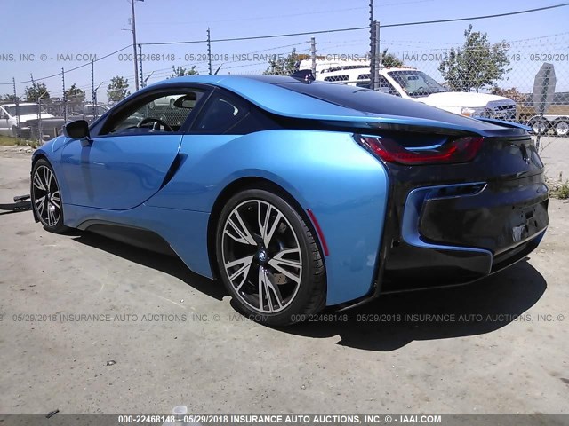 WBY2Z2C51GV674820 - 2016 BMW I8 BLUE photo 3
