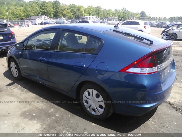 JHMZE2H38ES002740 - 2014 HONDA INSIGHT BLUE photo 3