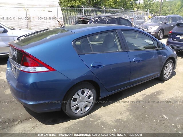 JHMZE2H38ES002740 - 2014 HONDA INSIGHT BLUE photo 4