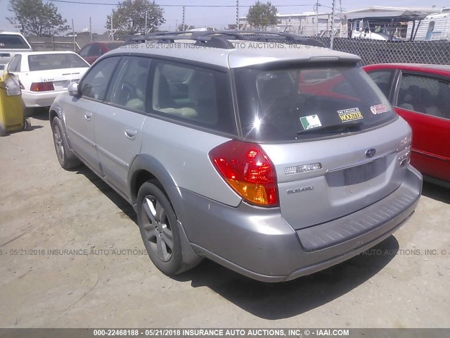 4S4BP86C754338642 - 2005 SUBARU LEGACY OUTBACK H6 R LL BEAN SILVER photo 3