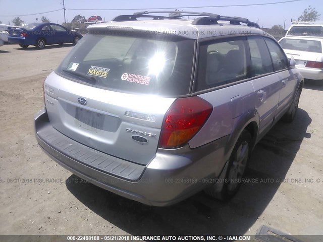 4S4BP86C754338642 - 2005 SUBARU LEGACY OUTBACK H6 R LL BEAN SILVER photo 4