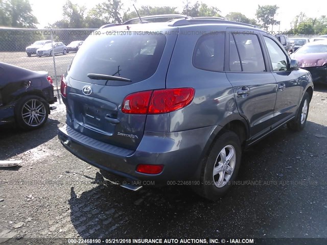 5NMSG13D47H055358 - 2007 HYUNDAI SANTA FE GLS Pewter photo 4